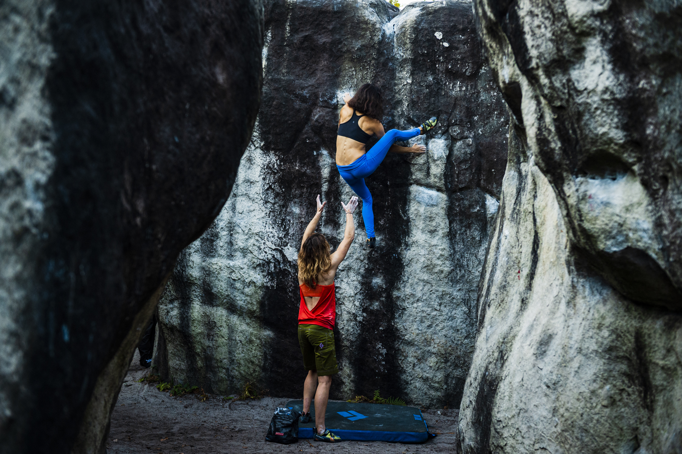 Women bouldering
